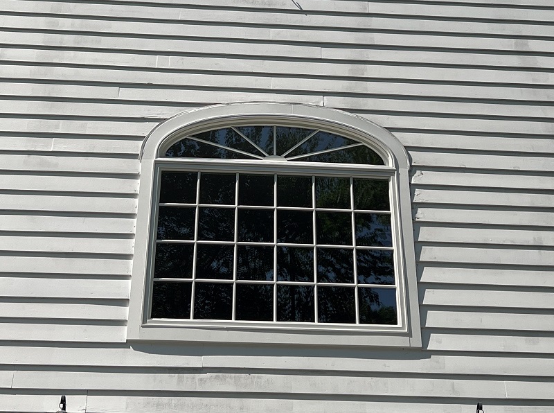 Wood exterior picture window